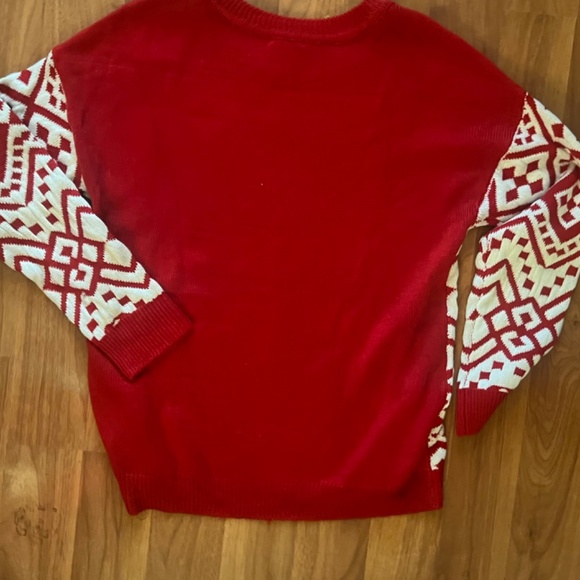 Gianni Bini Ugly Christmas Sweater Women NWT L Large Red and White Super soft - Picture 4 of 10